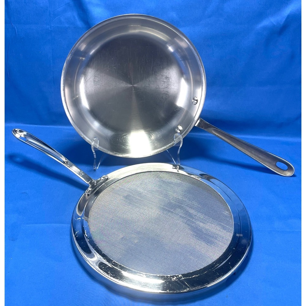 All-Clad LTD 10" Fry Pan Skillet w Splatter Screen USA Hard Anodized
